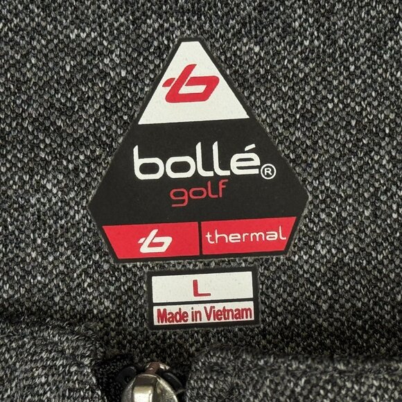 Bolle Golf 1/4 Zip Shirt Mens Large L Gray Thermal Long Sleeve Pullover Sweater - Picture 5 of 10